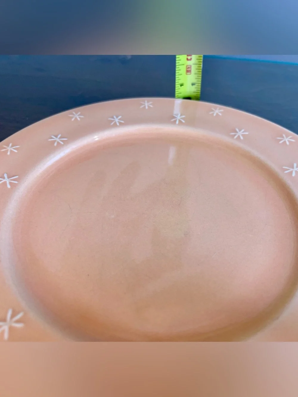 Waechtersbach Embossed Stars Salad Plate 8.25” Single (1) Orange Snowflakes-Read